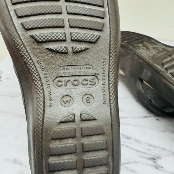 Crocs Patricia II Black Slide Sandals Women’s Size 8 - Picture 8 of 9